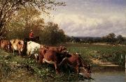 James McDougal Hart Cattle and Landscape Spain oil painting artist
